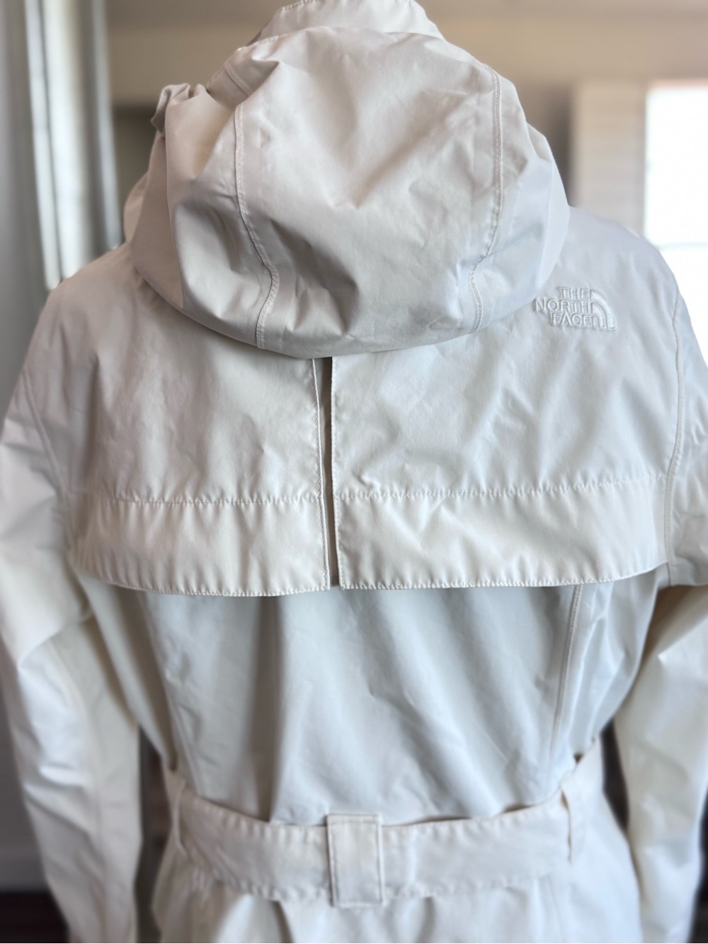 The North Face Stella Grace Zipper Snap Button Hooded Trench Coat Jacket Size M View 5